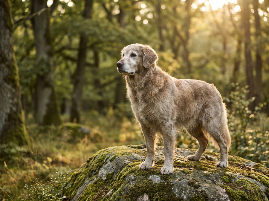 Chien senior en forme