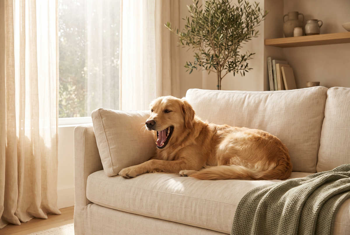 Chien qui bâille