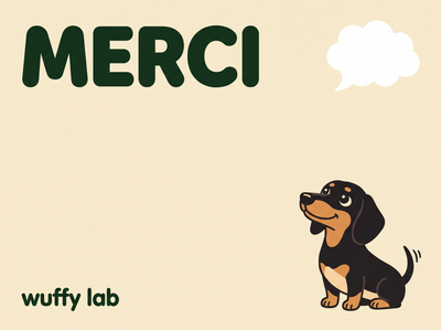 Carte cadeau Merci — teckel