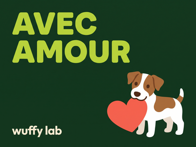 Carte cadeau Avec amour — jack russell et cœur, fond vert